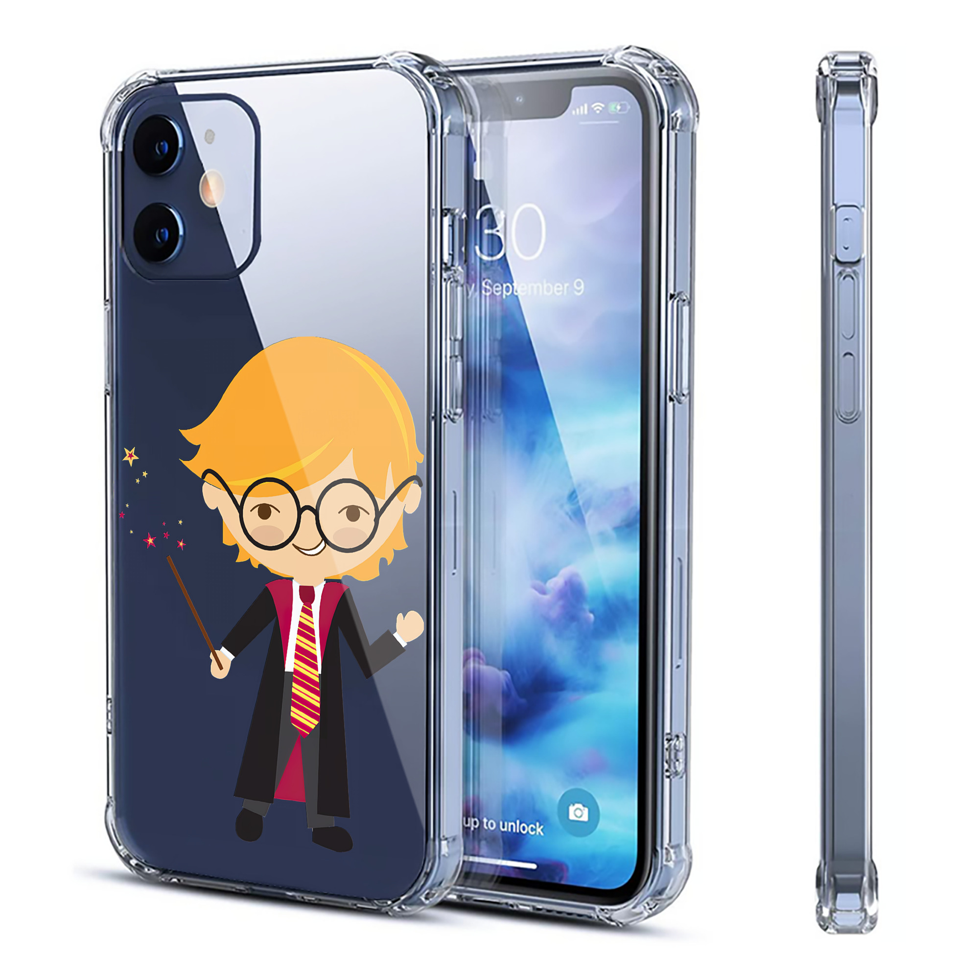 （画像用） Harry Potter ハリー・ポッターシリーズ 【iPhone 12シリーズ対応】透明スマホケース（クリアソフトケース）